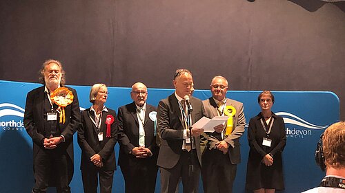 Ian Roome has been elected as North Devon's MP